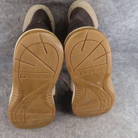 Sperry Shoes Womens 7.5 Boots Hikerfish Lace Up Moc Toe Leather Top Sider Brown - Picture 12 of 15